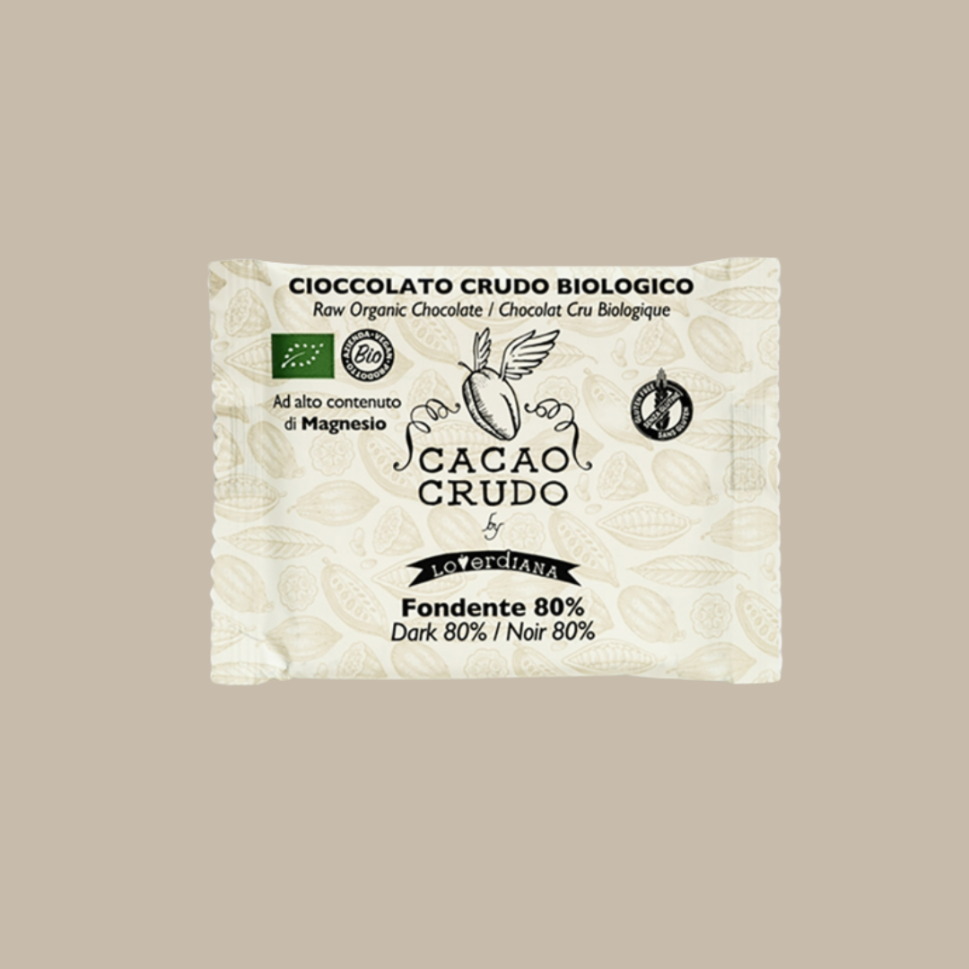 Cioccolato Crudo Fondente 80 % - 30 gr